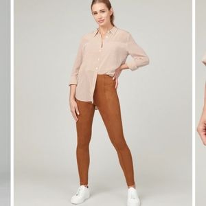 Spanx faux suede leggings